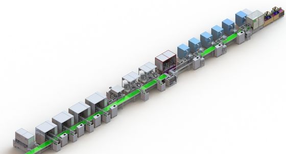 PLC Control Lithium Battery Production Line Automatic For Auto Starter Mobile Phone