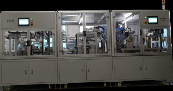 Auto Lithium Ion Battery Assembly Line Aluminum Shell Adhesive Tape Machine