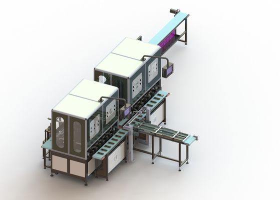 15PPM Lithium Ion Battery Assembly Line Double Station Hot Cold Pressing Equipment