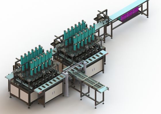15PPM Lithium Ion Battery Assembly Line Double Station Hot Cold Pressing Equipment