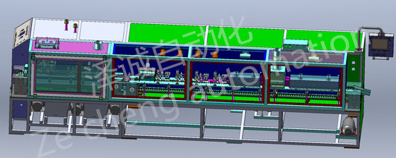 Cylindrical Lithium Battery Cleaning Machine , Lithium Ion Battery Production Line