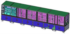 Aluminum Shell Car Battery Production Line Full Automatic Double Station Envelopment Line