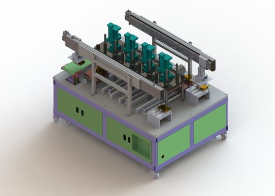 AC380 V Li Ion Battery Manufacturing Equipment 4 Station Hot Pressing Machine