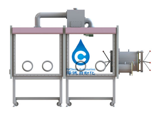 2 KW Battery Production Equipment 2 Section Inert Gas Protective Box Glove Box