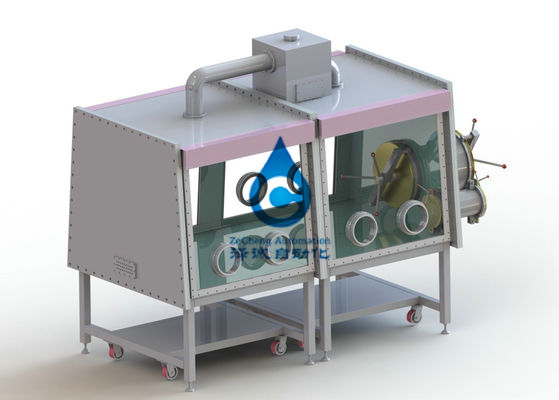 2 KW Battery Production Equipment 2 Section Inert Gas Protective Box Glove Box