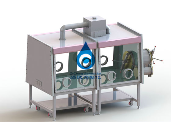 2 KW Battery Production Equipment 2 Section Inert Gas Protective Box Glove Box